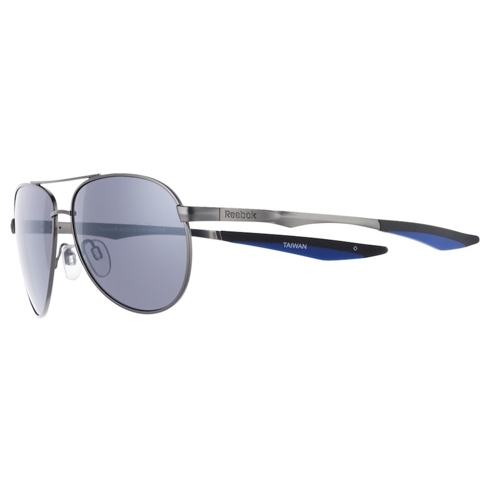 Reebok Metallic and Blue Aviator Sunglasses